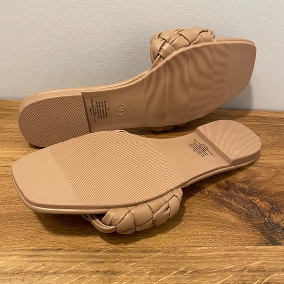 a new day Slip on Sandal Beige Tan Square Toe Size 9 Women’s – BRAND NEW - Picture 9 of 10
